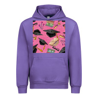Tulip pink glitter graduation seamless pattern Urban Hoodie - BundleAndBundleShop