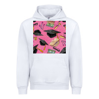 White pink glitter graduation seamless pattern Urban Hoodie - BundleAndBundleShop