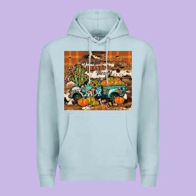 Grateful Thankful Blessed Premium Hoodie Designed By Jahusdesignshop