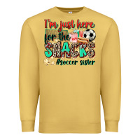 Antique Gold i'm just here for the snacks #soccer sister Premium Sweatshirt - Zillion Design Studio