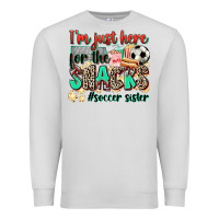 Dove Grey i'm just here for the snacks #soccer sister Premium Sweatshirt - Zillion Design Studio