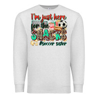 Oatmeal Heather i'm just here for the snacks #soccer sister Premium Sweatshirt - Zillion Design Studio