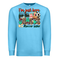 Ocean Blue i'm just here for the snacks #soccer sister Premium Sweatshirt - Zillion Design Studio