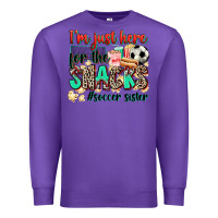 Purple i'm just here for the snacks #soccer sister Premium Sweatshirt - Zillion Design Studio