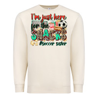 Sandshell i'm just here for the snacks #soccer sister Premium Sweatshirt - Zillion Design Studio