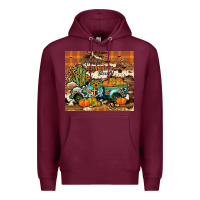 Burgundy grateful thankful blessed Premium Hoodie - JahusDesignShop