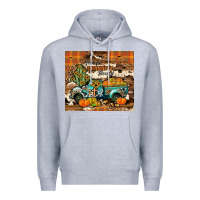 Heather Grey grateful thankful blessed Premium Hoodie - JahusDesignShop