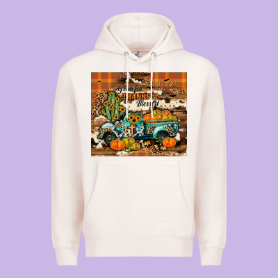 Grateful Thankful Blessed Premium Hoodie Designed By Jahusdesignshop