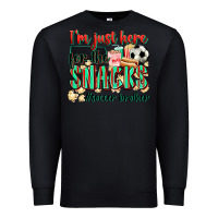 Black i'm just here for the snacks #soccer  brother Premium Sweatshirt - Zillion Design Studio