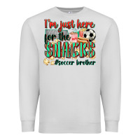 Dove Grey i'm just here for the snacks #soccer  brother Premium Sweatshirt - Zillion Design Studio