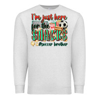 Oatmeal Heather i'm just here for the snacks #soccer  brother Premium Sweatshirt - Zillion Design Studio