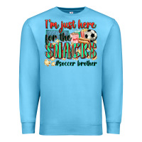 Ocean Blue i'm just here for the snacks #soccer  brother Premium Sweatshirt - Zillion Design Studio