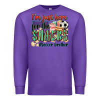 Purple i'm just here for the snacks #soccer  brother Premium Sweatshirt - Zillion Design Studio