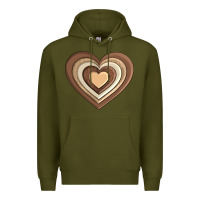 Army Green melanin heart Premium Hoodie - AdoDesignShop