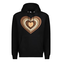 Black melanin heart Premium Hoodie - AdoDesignShop
