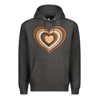 Charcoal Heather melanin heart Premium Hoodie - AdoDesignShop
