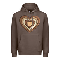 Coffee melanin heart Premium Hoodie - AdoDesignShop
