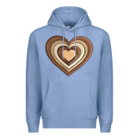Colony Blue melanin heart Premium Hoodie - AdoDesignShop