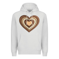 Dove Grey melanin heart Premium Hoodie - AdoDesignShop