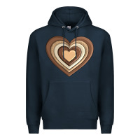 Navy melanin heart Premium Hoodie - AdoDesignShop