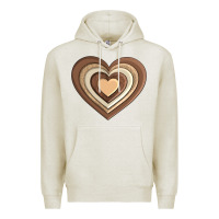 Oatmeal Heather melanin heart Premium Hoodie - AdoDesignShop