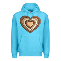 Ocean Blue melanin heart Premium Hoodie - AdoDesignShop
