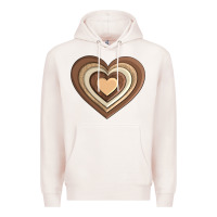 Pale Pink melanin heart Premium Hoodie - AdoDesignShop