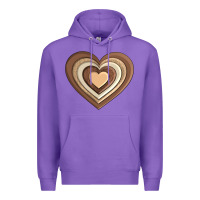 Purple melanin heart Premium Hoodie - AdoDesignShop