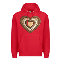 Red melanin heart Premium Hoodie - AdoDesignShop