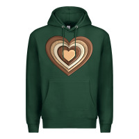 Sports Green melanin heart Premium Hoodie - AdoDesignShop