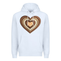 White melanin heart Premium Hoodie - AdoDesignShop