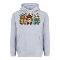 Heather Grey western gnomies Heavyweight Hoodie - texasbilliewilder