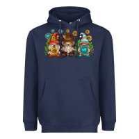 Navy western gnomies Heavyweight Hoodie - texasbilliewilder