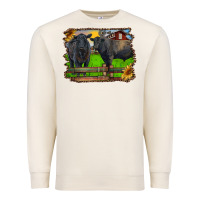 Black Angus Cattle And Bull In Barnyard Premium Sweatshirt | Teevron
