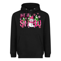 Black pink christmas let it snow Heavyweight Hoodie - Zillion Design Studio