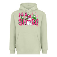 Matcha pink christmas let it snow Heavyweight Hoodie - Zillion Design Studio