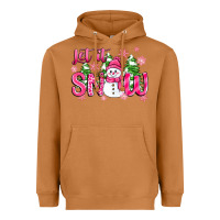 Meerkat pink christmas let it snow Heavyweight Hoodie - Zillion Design Studio
