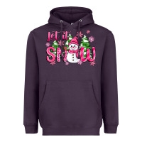 Plum pink christmas let it snow Heavyweight Hoodie - Zillion Design Studio