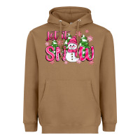 Toasted Coconut pink christmas let it snow Heavyweight Hoodie - Zillion Design Studio