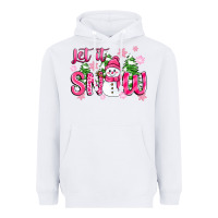 White pink christmas let it snow Heavyweight Hoodie - Zillion Design Studio