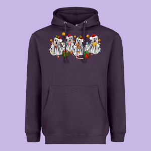 Pantasmas Ghost Christmas Heavyweight Hoodie Designed By Zillion Design Studio