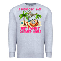Heather Grey i might text back Premium Sweatshirt - texasbilliewilder