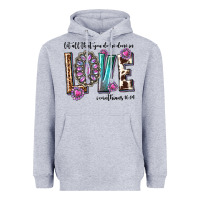 Heather Grey western let all that you do be done in love with g Heavyweight Hoodie - texasbilliewilder