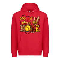 Red no place like home softball Premium Hoodie - Jasminsmagicworld