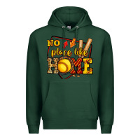Sports Green no place like home softball Premium Hoodie - Jasminsmagicworld