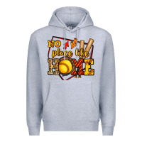 Heather Grey no place like home softball Premium Hoodie - Jasminsmagicworld