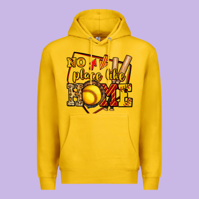 No Place Like Home Softball Premium Hoodie Designed By Jasminsmagicworld