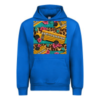 Cobalt school bus and leopar seamless pattern Urban Hoodie - BundleAndBundleShop