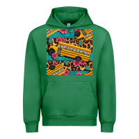 Emerald school bus and leopar seamless pattern Urban Hoodie - BundleAndBundleShop