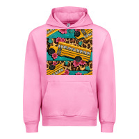 Fuchsia Pink school bus and leopar seamless pattern Urban Hoodie - BundleAndBundleShop